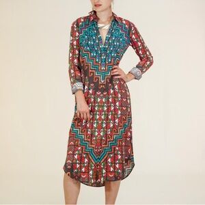 mara hoffman kana ruffled cotton midi dress Mara Hoffman Kana Ruffled Cotton Midi Dress in Natural